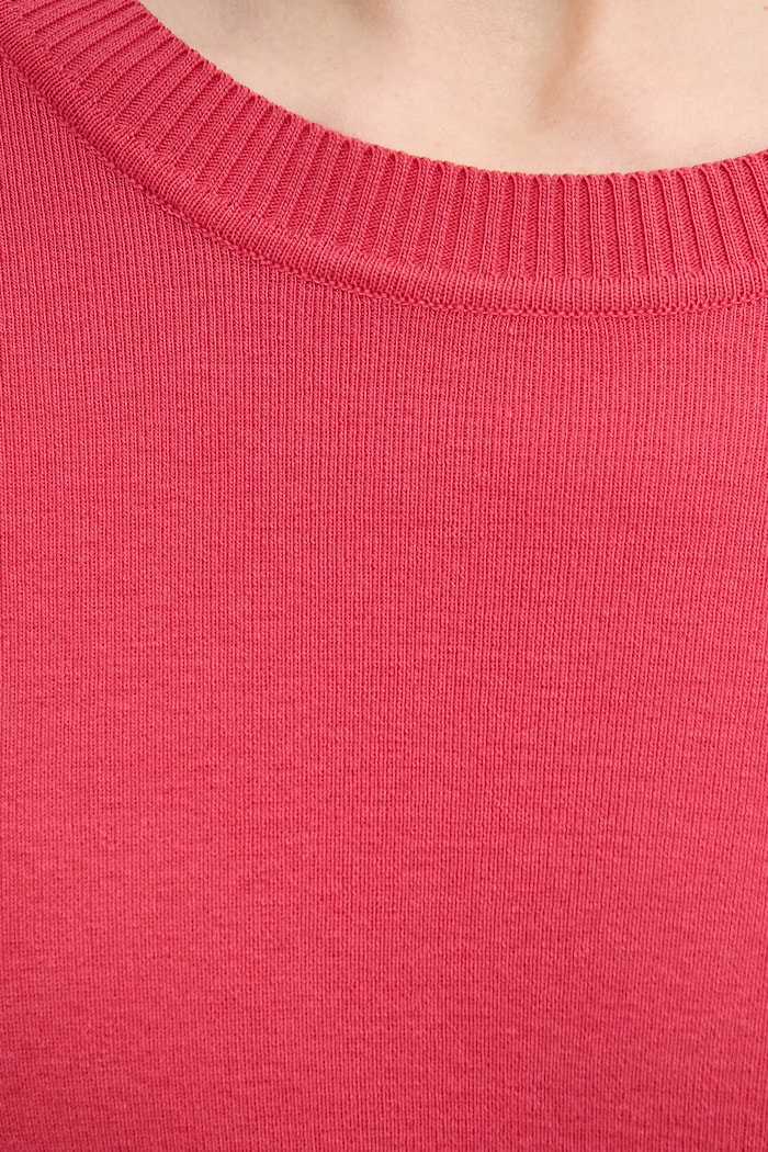 United Colors of Benetton pulover pentru femei din bumbac 1C19D10FV rosu