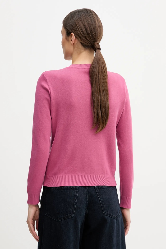 Îmbrăcăminte United Colors of Benetton pulover pentru femei din bumbac 1C19D10FV roz