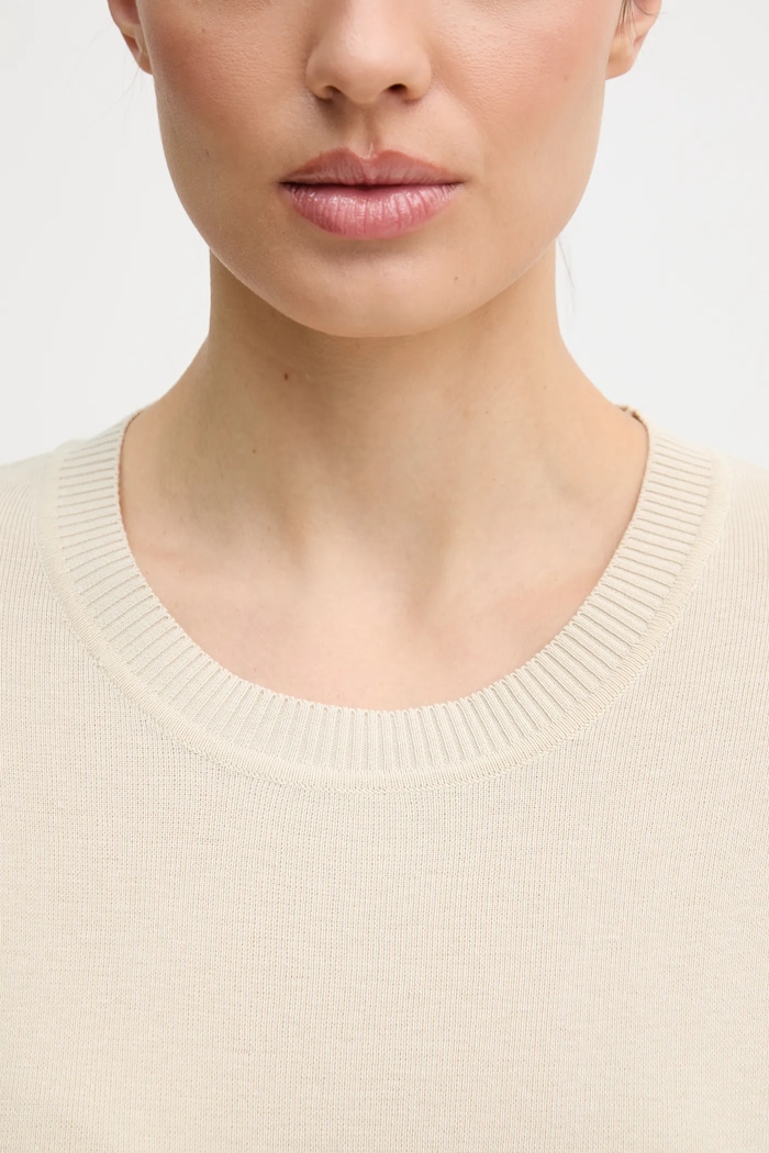United Colors of Benetton pulover pentru femei din bumbac 1C19D10FV bej