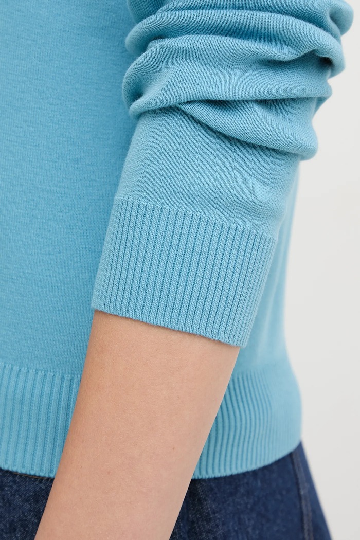 United Colors of Benetton pulover pentru femei din bumbac 1C19D10FV albastru