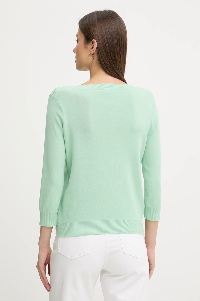 Odzież United Colors of Benetton sweter damski bawełniany 1C19D10G1 zielony