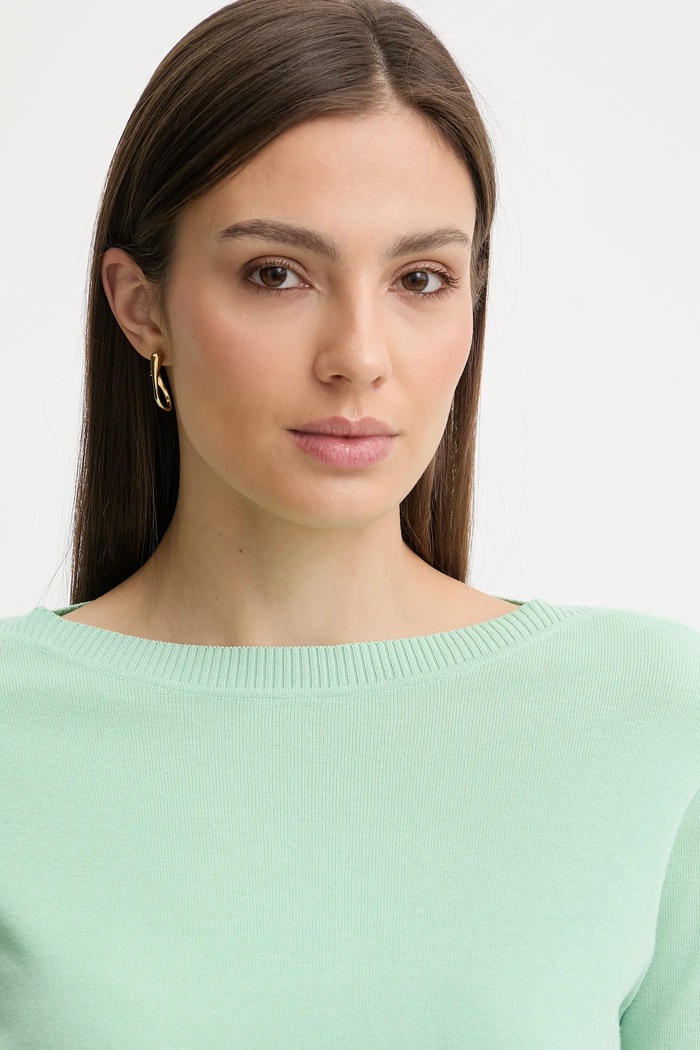 United Colors of Benetton sweter damski bawełniany zielony 1C19D10G1