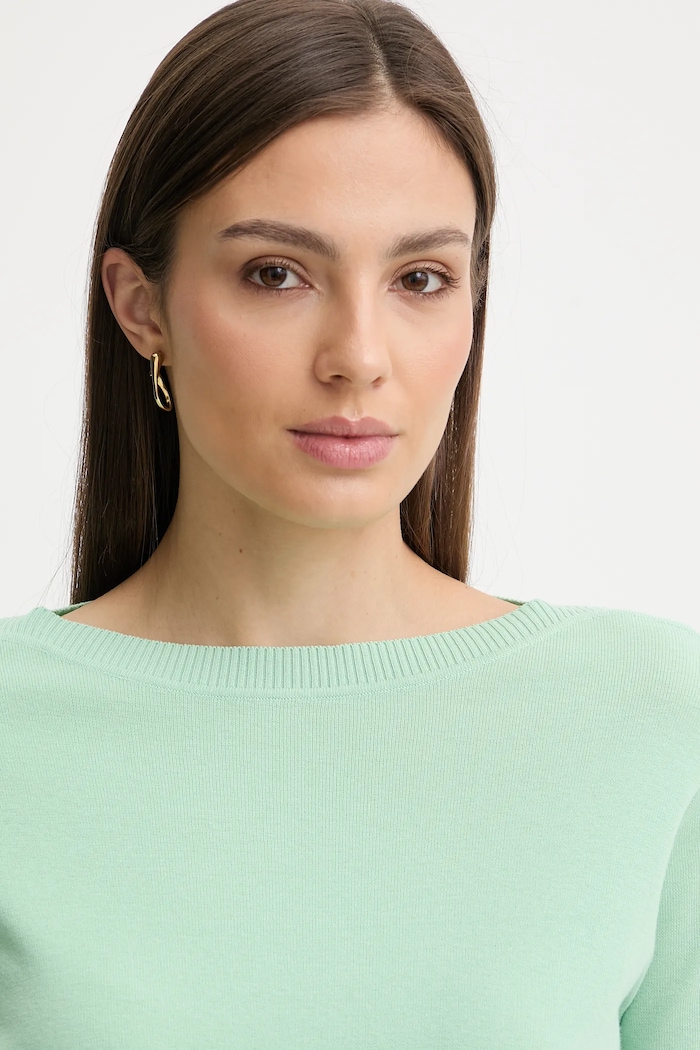 United Colors of Benetton sweter damski bawełniany zielony 1C19D10G1