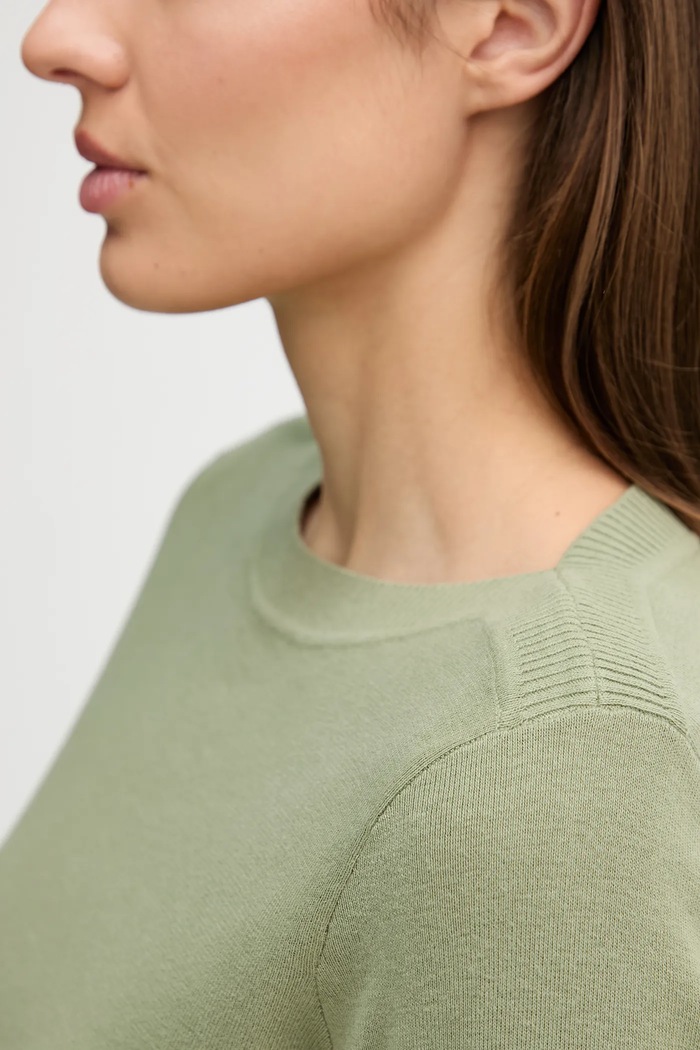 United Colors of Benetton sweter damski bawełniany 1C19D10G1 zielony