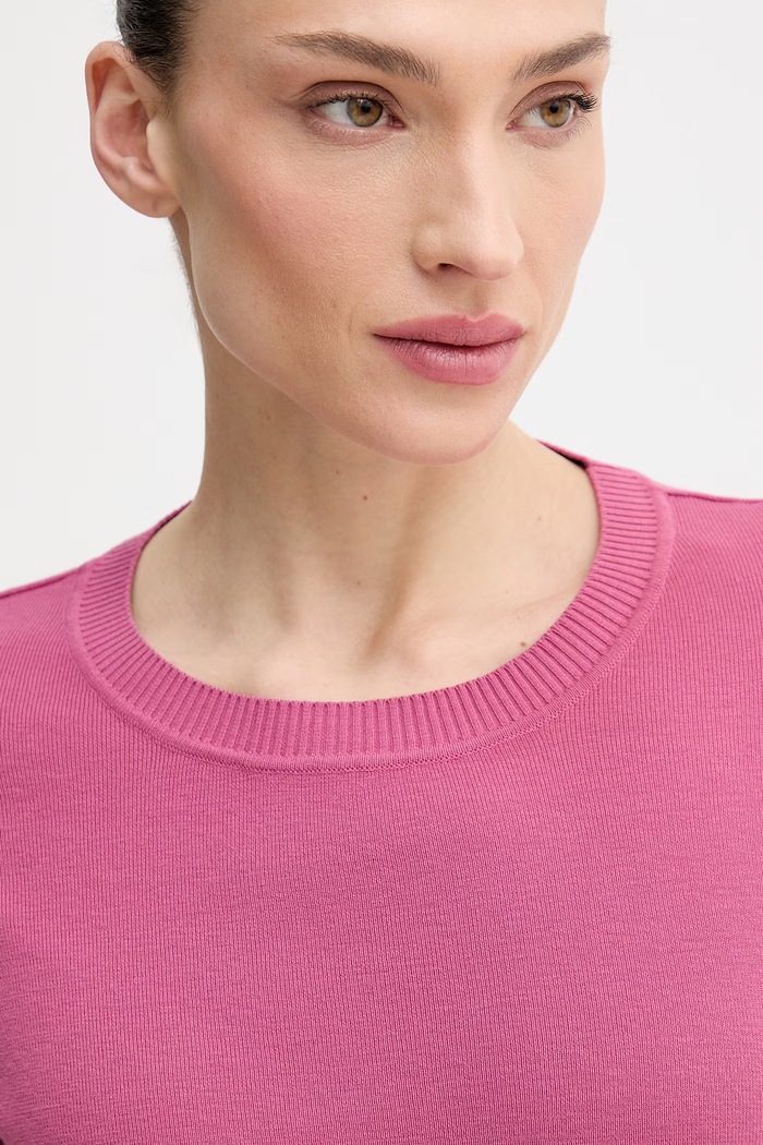 United Colors of Benetton T-shirt damski bawełniany różowy 1C19D10G2