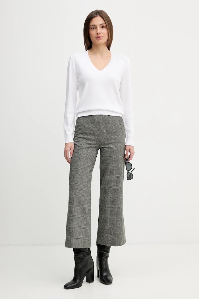 United Colors of Benetton pulover pentru femei din bumbac 1C19D403N alb SS26