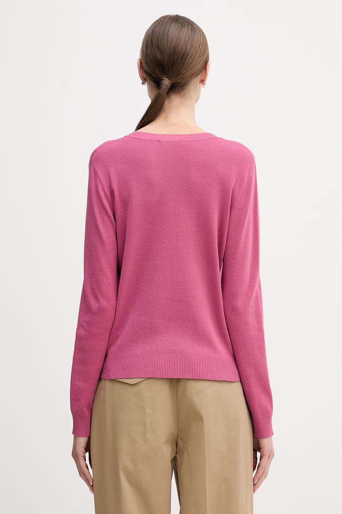 Odzież United Colors of Benetton sweter damski bawełniany 1C19D403N różowy