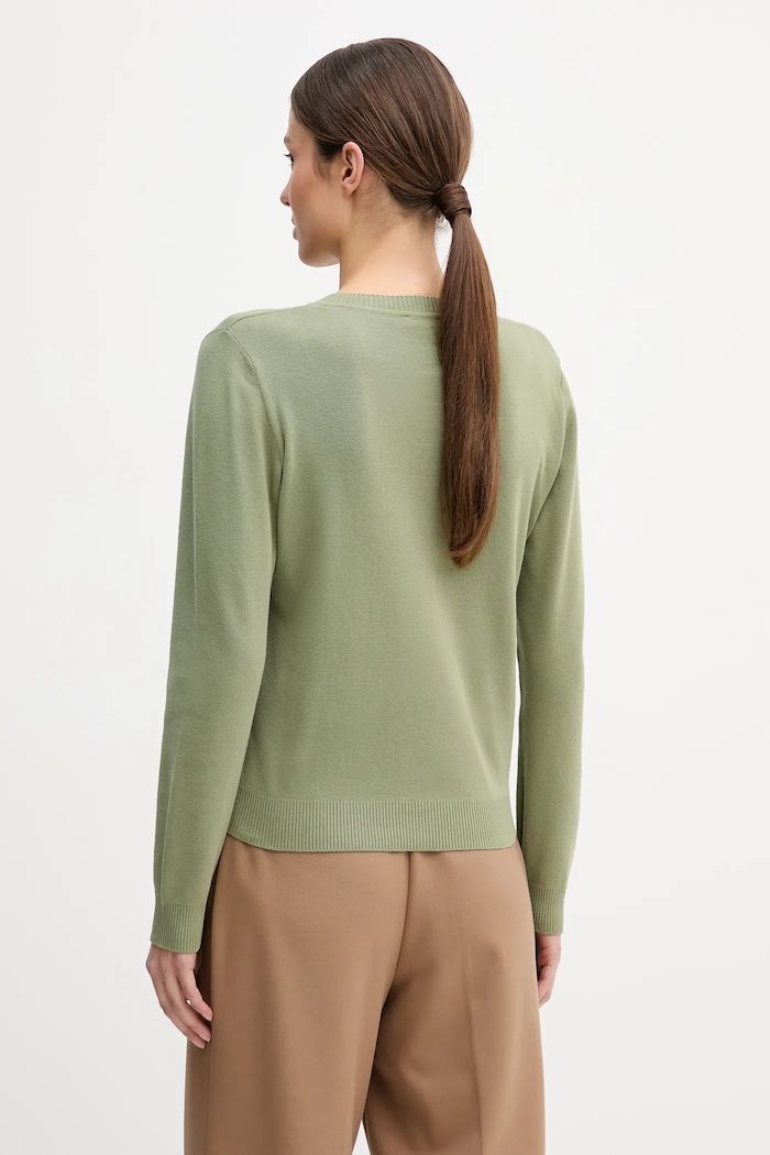 Дрехи United Colors of Benetton пуловер дамски от памук 1C19D403N зелен