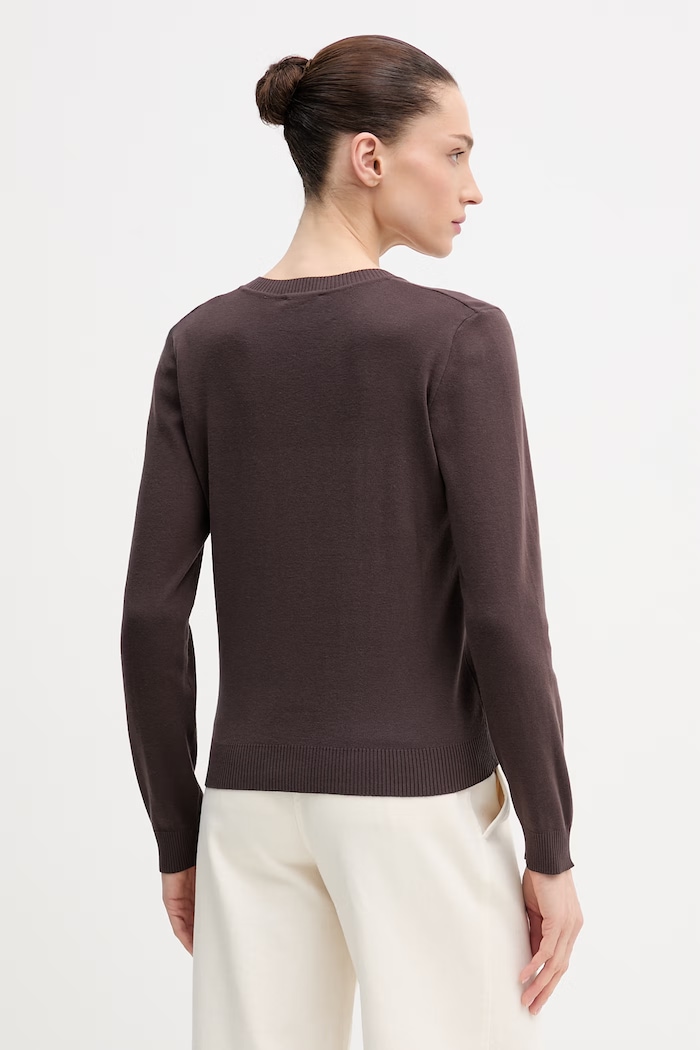Odzież United Colors of Benetton sweter damski bawełniany 1C19D403N brązowy