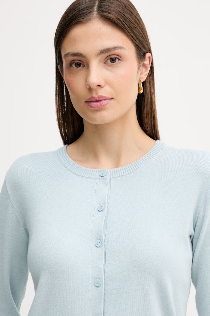 United Colors of Benetton kardigan damski bawełniany niebieski 1C19D502P