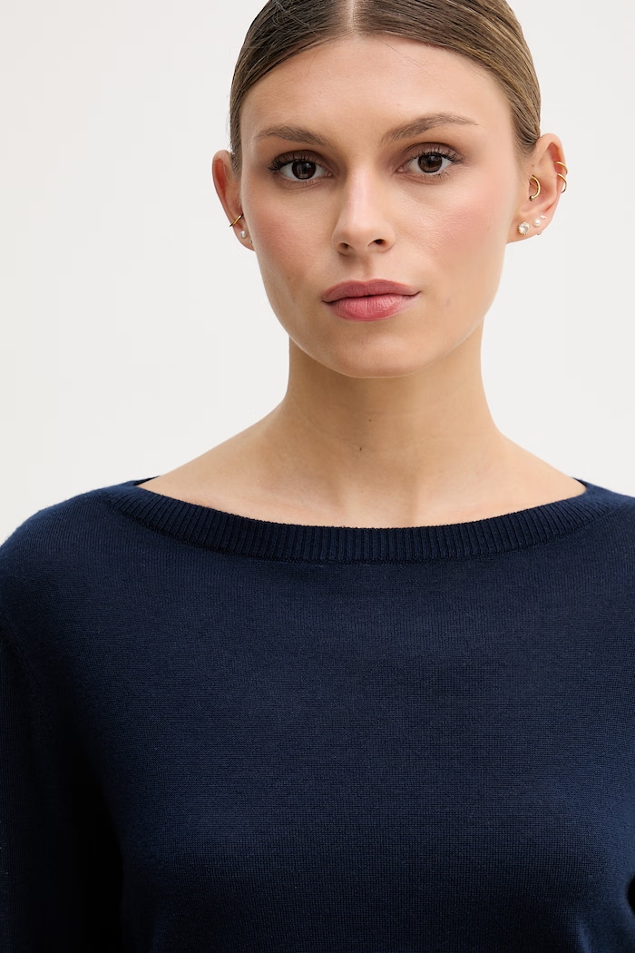 United Colors of Benetton pulover pentru femei, din lână bleumarin 11AHD10G8