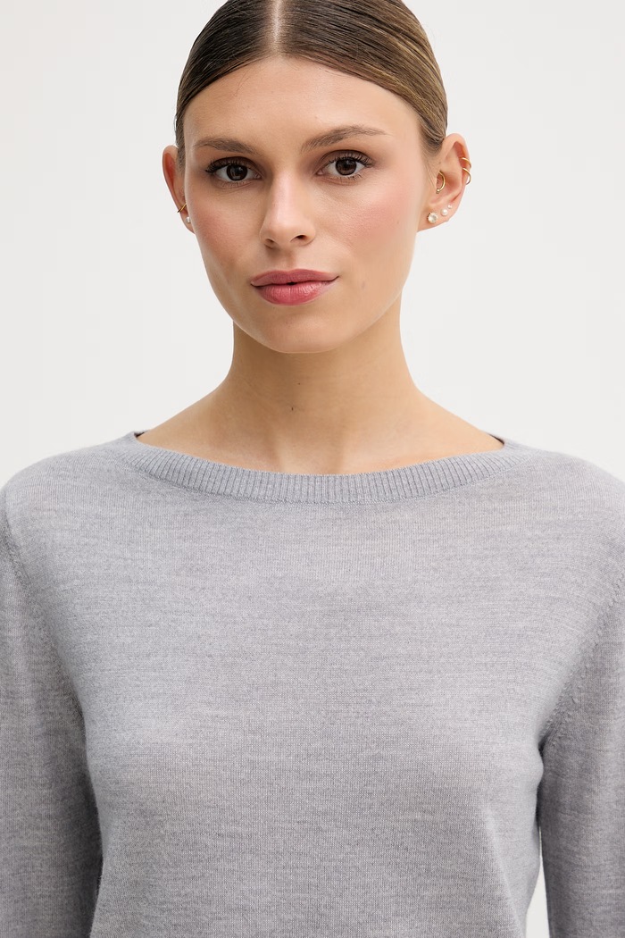 United Colors of Benetton pulover pentru femei, din lână gri 11AHD10G8