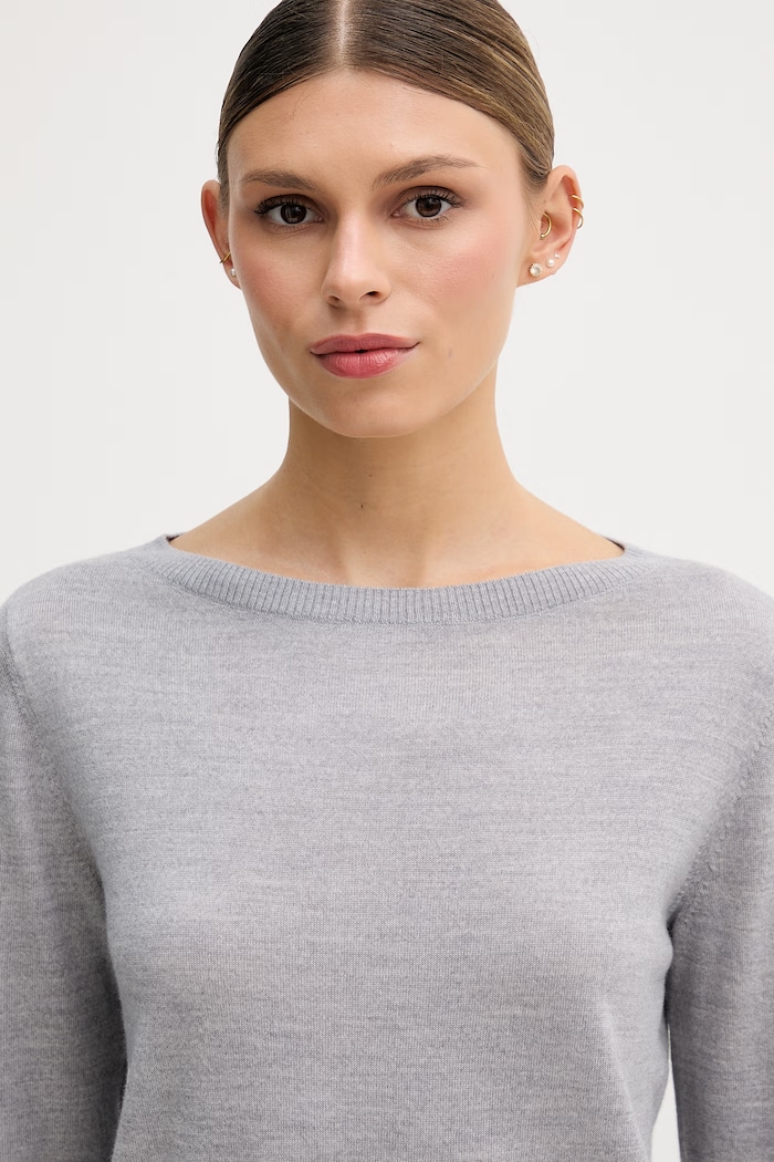 United Colors of Benetton pulover pentru femei, din lână gri 11AHD10G8