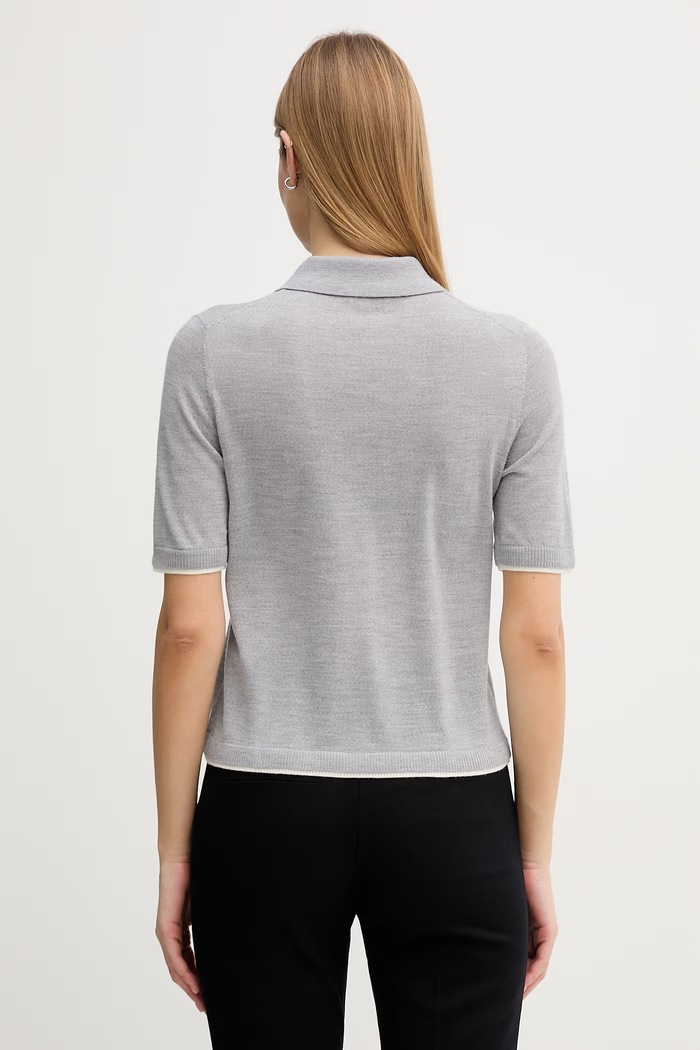 Îmbrăcăminte United Colors of Benetton polo pentru femei, din lână 11AHD301J gri