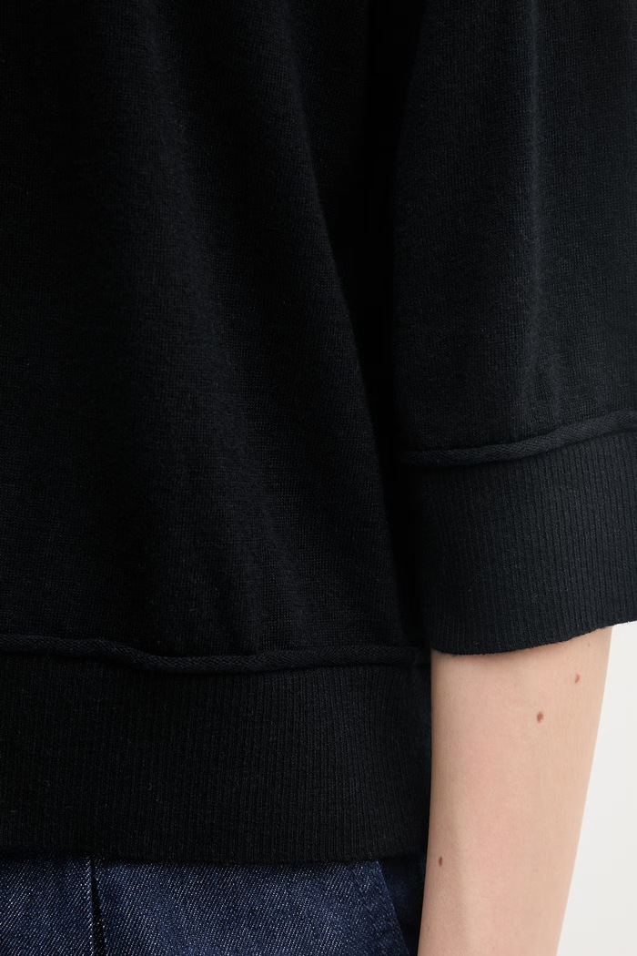 United Colors of Benetton sweter damski z wełną 1Y6SD10FX czarny