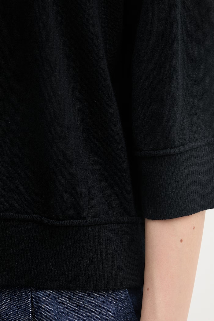 United Colors of Benetton sweter damski z wełną 1Y6SD10FX czarny