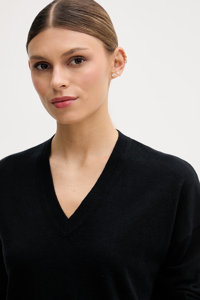 United Colors of Benetton sveter dámsky s prímesou vlny čierna 1Y6SD403O