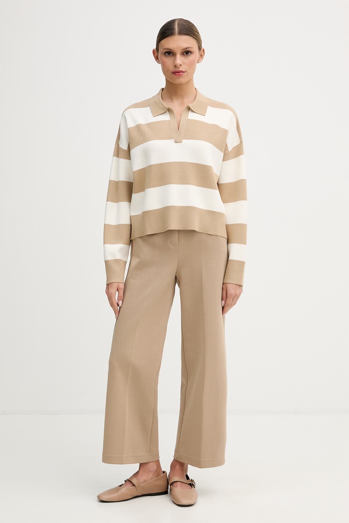 United Colors of Benetton dámsky sveter z viskózy 1Z8CE301M béžová SS26