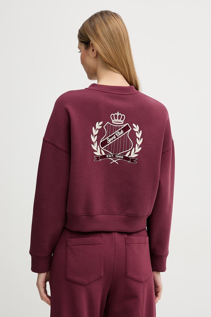 Îmbrăcăminte United Colors of Benetton hanorac pentru femei 35B1D201G burgundia