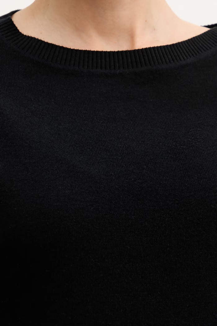 United Colors of Benetton pulover pentru femei, din bumbac 1C19D10FU negru