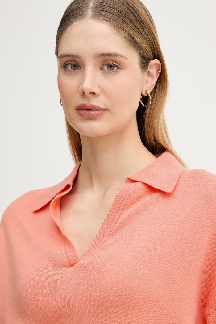 United Colors of Benetton sveter dámsky bavlnený oranžová 1C19D301I