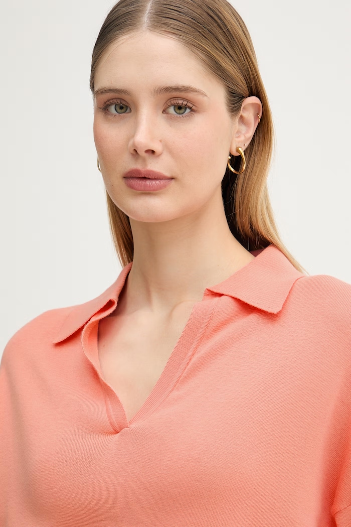 United Colors of Benetton sveter dámsky bavlnený oranžová 1C19D301I