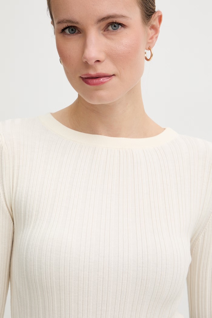 United Colors of Benetton sweter damski z wiskozą beżowy 1WZND10G9