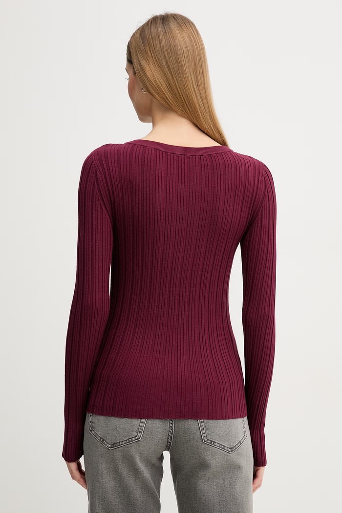 United Colors of Benetton sveter dámsky 1WZND10G9 burgundské SS26