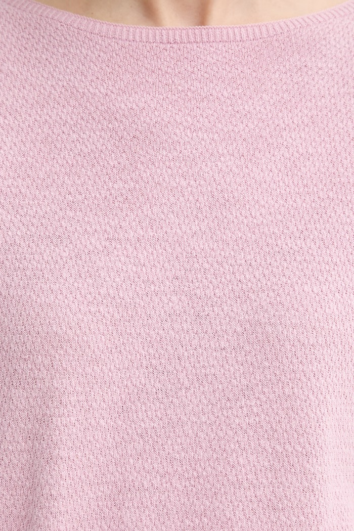 United Colors of Benetton dámsky sveter s krátkym rukávom s ľanom 1DC3D10GU ružová