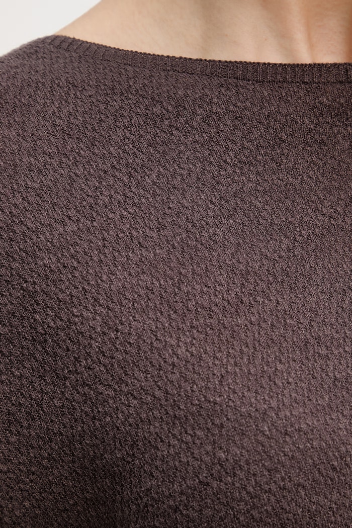 United Colors of Benetton pulover cu mânecă scurtă pentru femei, din in 1DC3D10GU maro