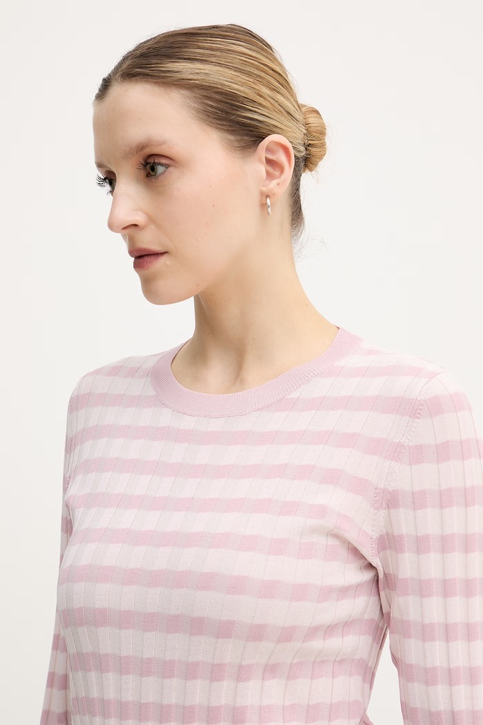United Colors of Benetton sweter damski z wiskozą różowy 1XRHE10H8