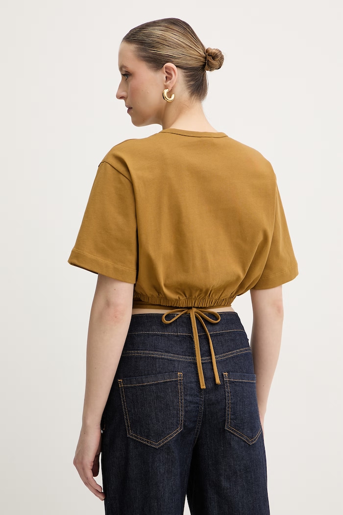 Îmbrăcăminte Pinko tricou pentru femei, din bumbac 106907.A3AR verde