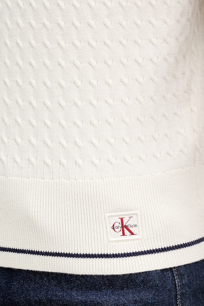 Calvin Klein Jeans úpletové polo tričko dámske LV047F320G béžová
