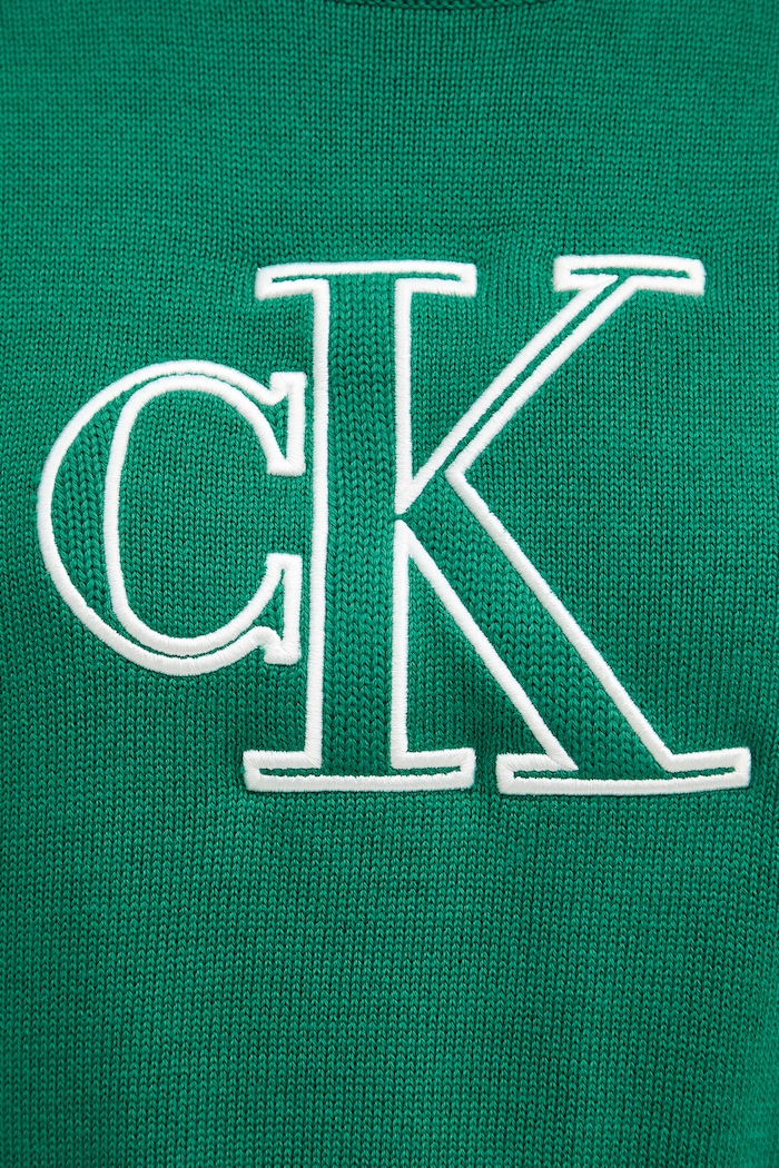 Calvin Klein Jeans úpletové tričko dámske bavlnené LV047F356G zelená