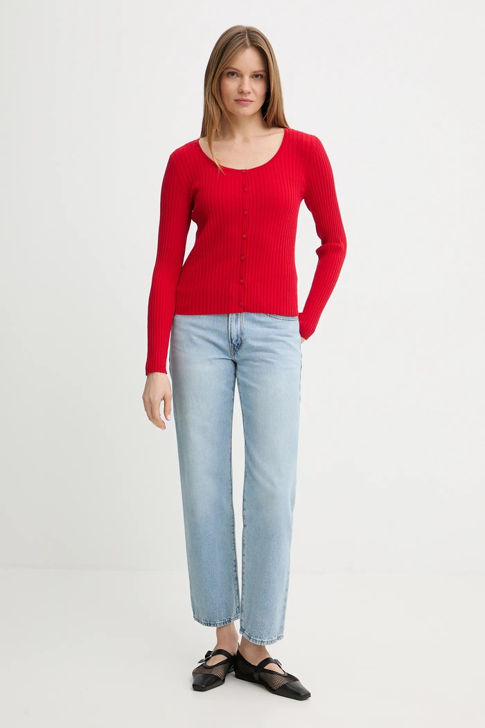 Marc O'Polo cardigan 5000009610 rosu SS26