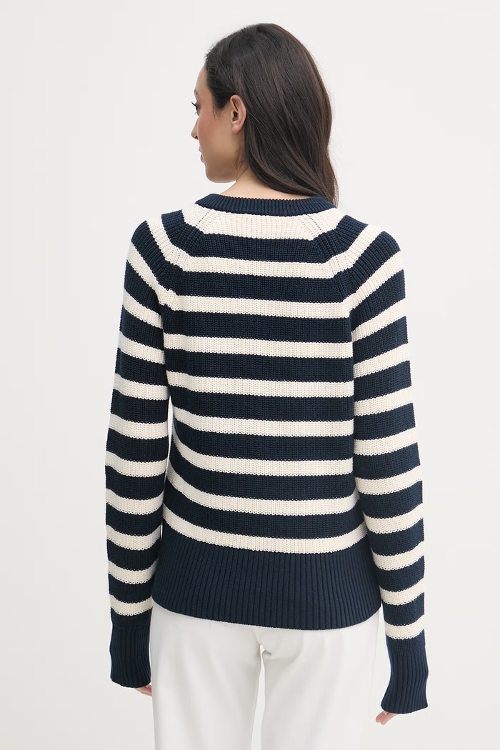 Oblečenie Tommy Hilfiger sveter dámsky bavlnený WW0WW48487 tmavomodrá