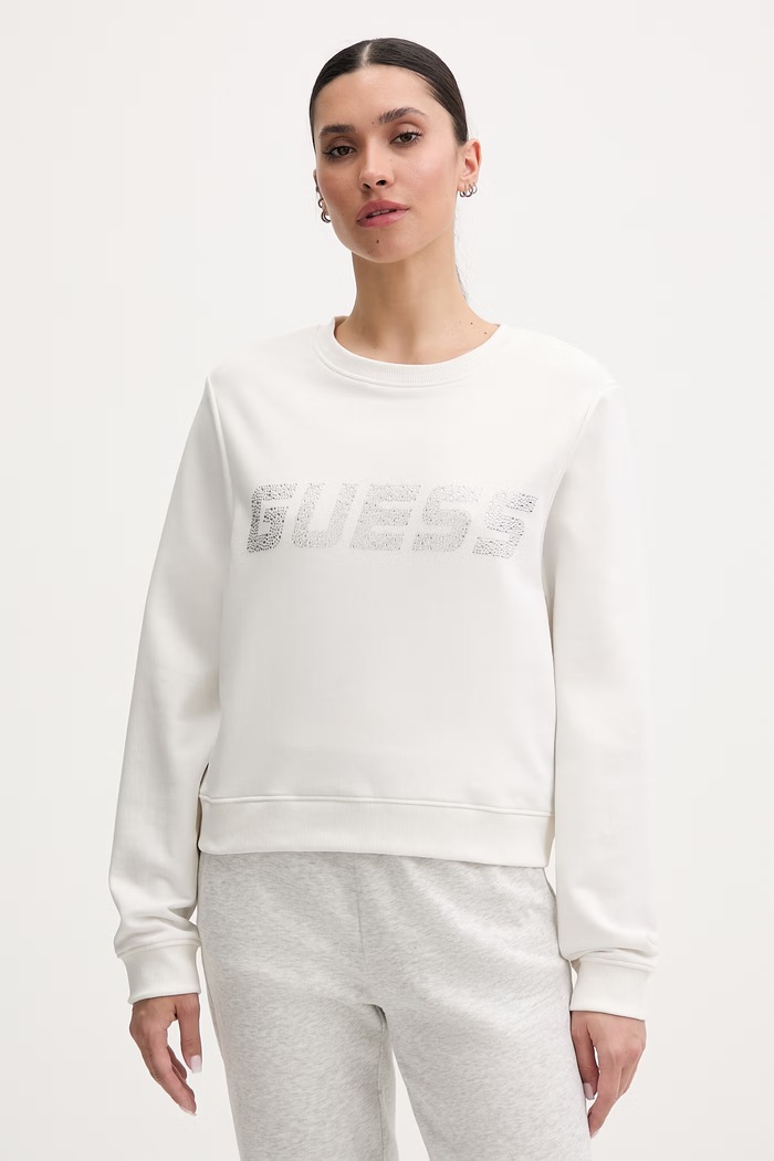 Guess dámska mikina SILVY biela V6GQ13.K3091