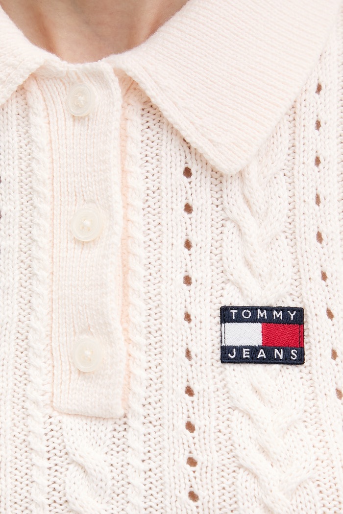 Tommy Jeans kamizelka damska bawełniana DW0DW22318 beżowy