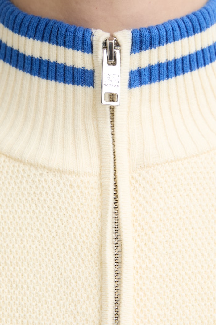 P.E Nation cardigan pentru femei din bumbac Odyssey 261KJ050 bej