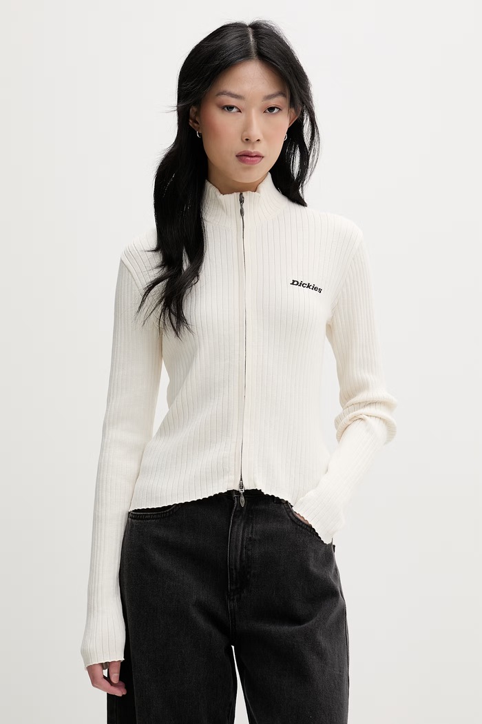 Dickies rozepínací svetr dámský s bavlnou béžová DK0A88RSC481