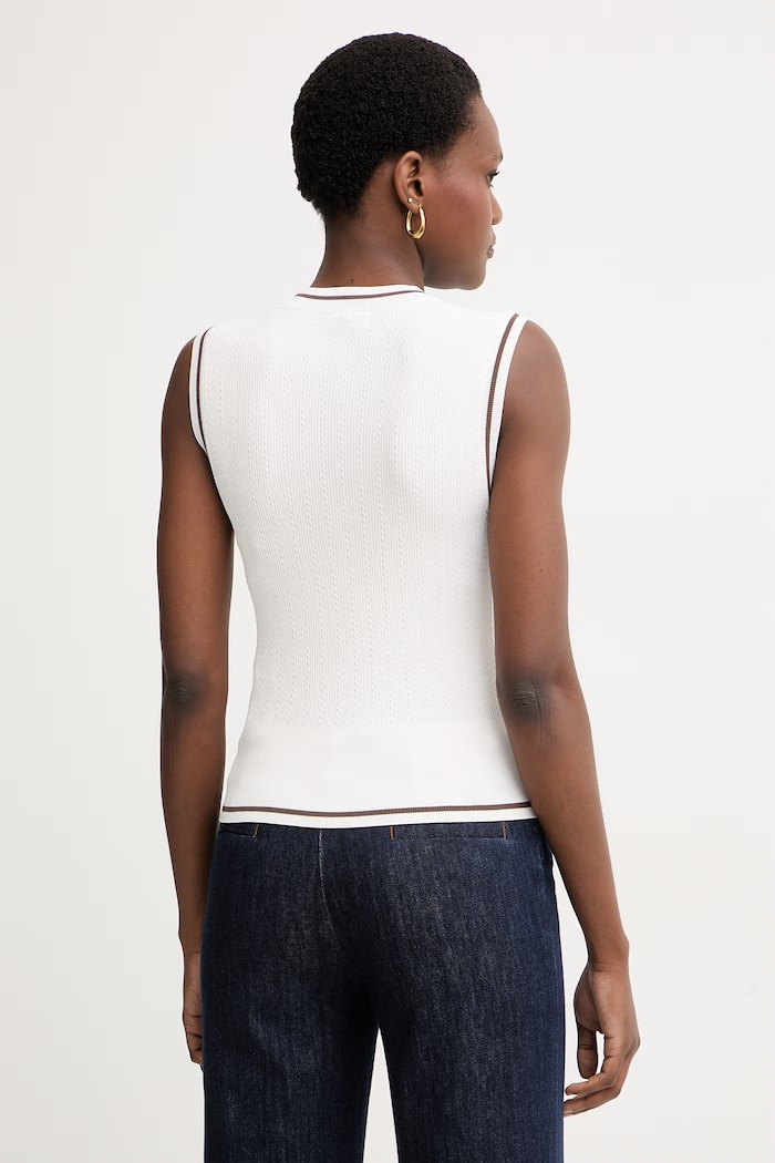 Îmbrăcăminte Armani Exchange top pentru femei, cu vâscoză XW002243.AF10352 bej