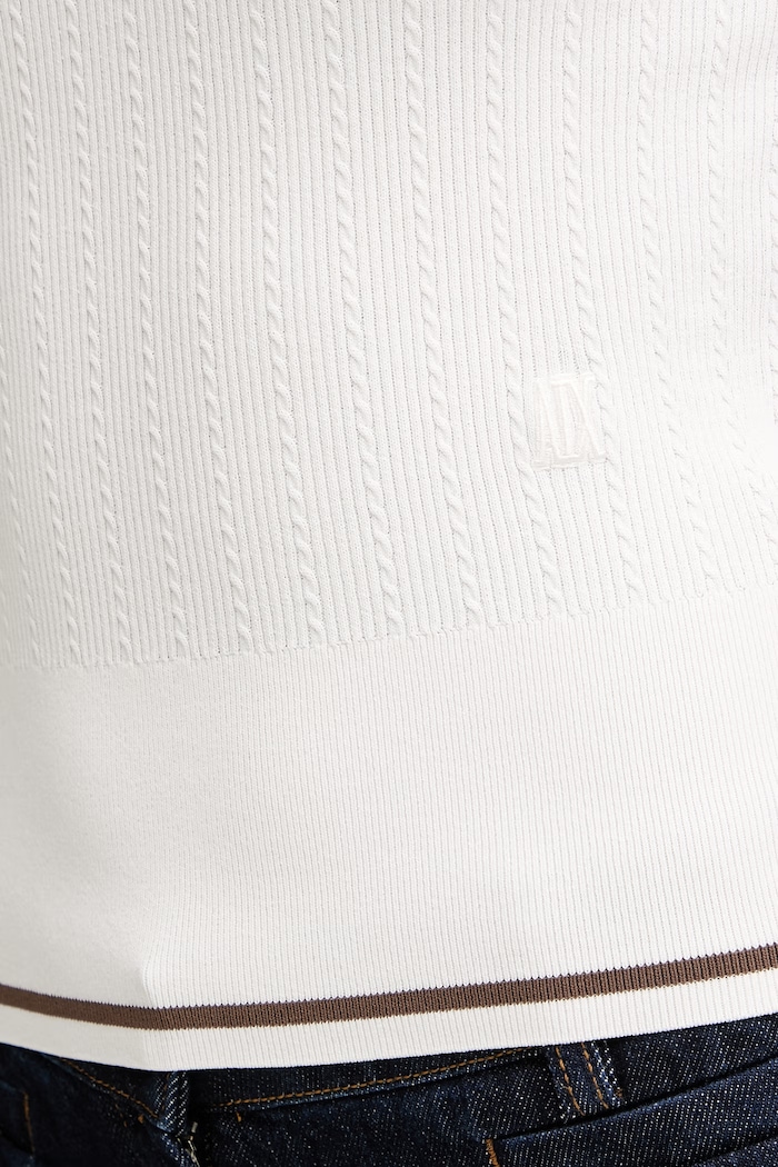Armani Exchange top pentru femei, cu vâscoză XW002243.AF10352 bej