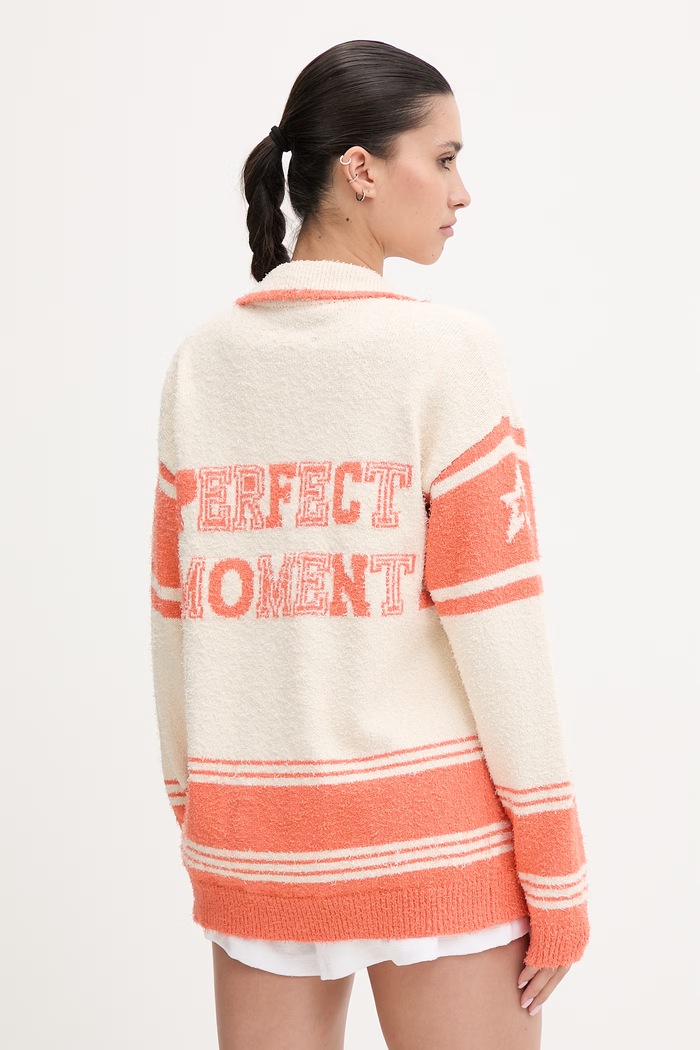 Îmbrăcăminte Perfect Moment cardigan pentru femei, cu bumbac W3001388 portocaliu