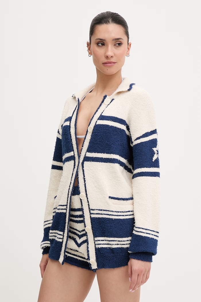 Perfect Moment cardigan pentru femei, cu bumbac bleumarin W3001388