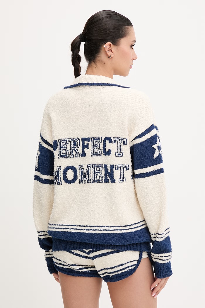 Îmbrăcăminte Perfect Moment cardigan pentru femei, cu bumbac W3001388 bleumarin