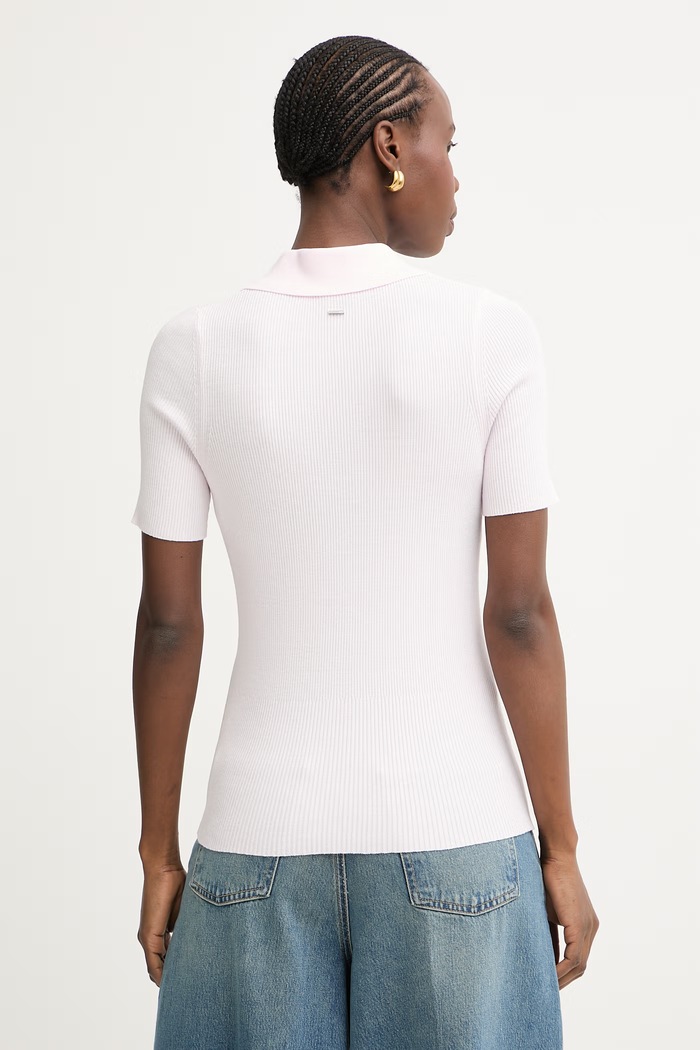 Abbigliamento BOSS polo da donna con viscosa Feskus 50563150 rosa