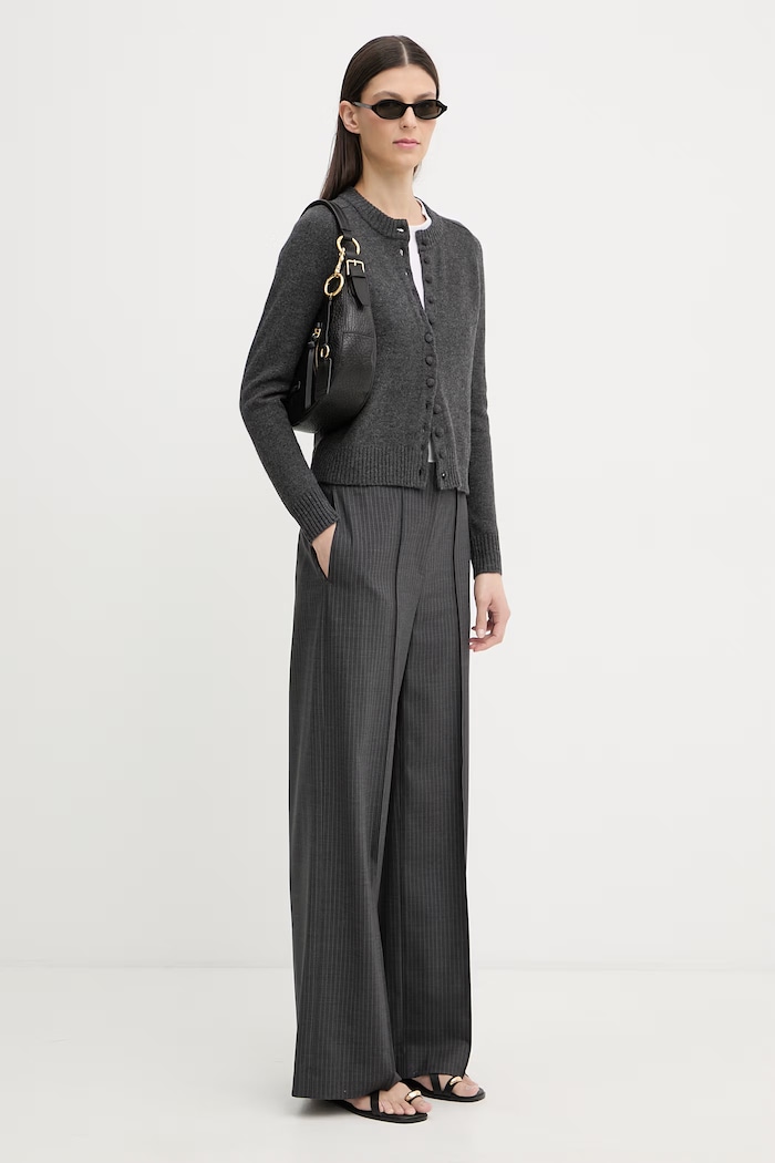 Rag & Bone kardigán női gyapjú hozzáadásával Wallace RG5I25H6MWC szürke SS26