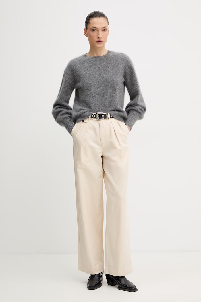 Кашмирен пуловер AllSaints W119KD сив SS26