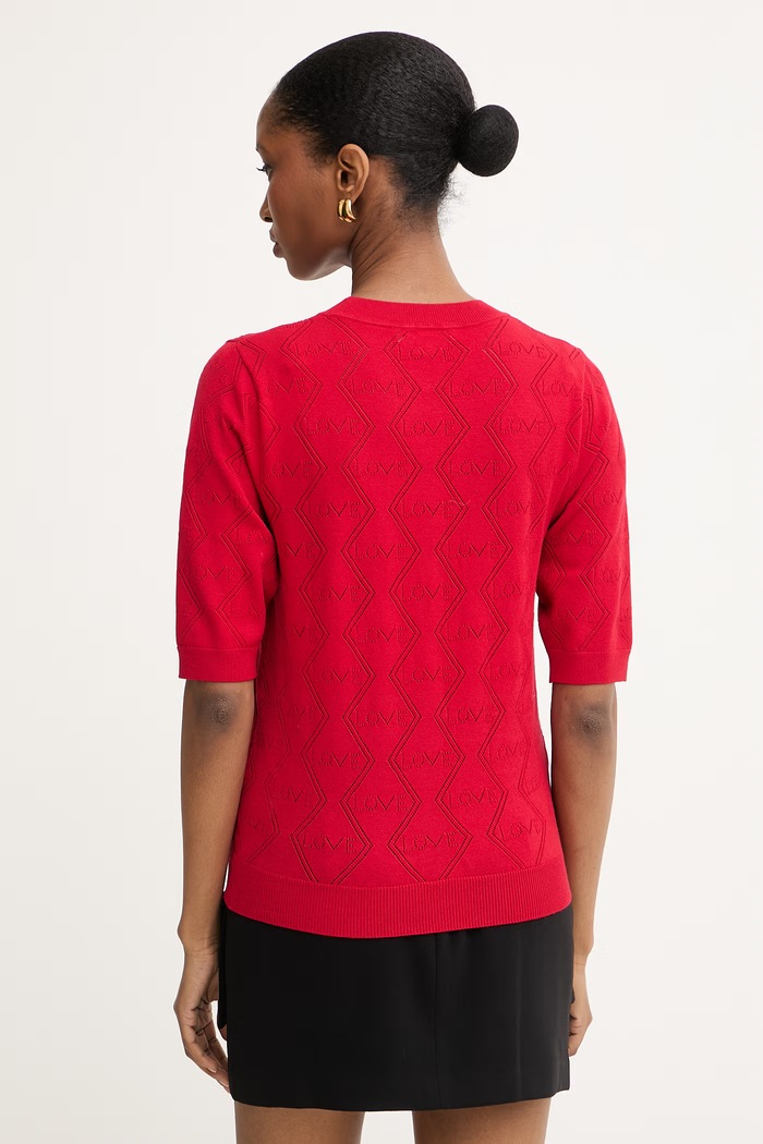 Abbigliamento Morgan maglietta maglione da donna con viscosa 261.MIKA rosso