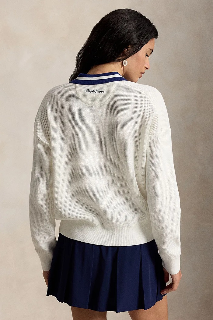 Polo Ralph Lauren sweter damski bawełniany 211B15796 biały SS26